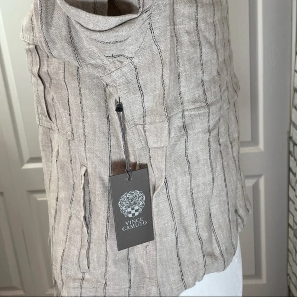 VINCE CAMUTO Light Stone Stripe Blazer Small - Picture 8 of 12